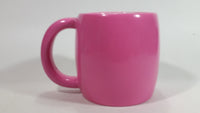 2003 Effem The Jelly Bean Factory M & M's Chocolate Candy Coated Snacks Hand Painted Pink Ceramic Coffee Mug with Green Character