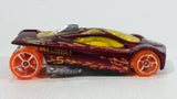 2012 Hot Wheels Thrill Racers Volcano Sling Shot Metallic Burgundy Red #5 Die Cast Toy Car Vehicle