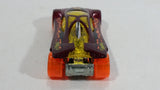 2012 Hot Wheels Thrill Racers Volcano Sling Shot Metallic Burgundy Red #5 Die Cast Toy Car Vehicle