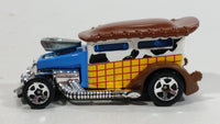 2010 Hot Wheels Disney Pixar Toy Story 3 Woody Wagon Blue Yellow White Die Cast Toy Character Car Vehicle