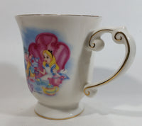 Disney Parks Alice In Wonderland Ceramic Elegantly Designed White Tea Cup Coffee Mug Collectible