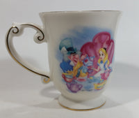 Disney Parks Alice In Wonderland Ceramic Elegantly Designed White Tea Cup Coffee Mug Collectible