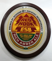 Vintage Red Hook ESB Rich Amber Ale Large Oval Shaped Wood Framed Pub Lounge Bar Advertising Beer Mirror 24" x 27"