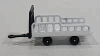 Unknown Brand White and Black Trailer Die Cast Toy Vehicle with Plastic Wheels - DKF2