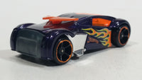 2010 Hot Wheels Phantom Racer Metalflake Dark Violet Purple Die Cast Toy Race Car Vehicle