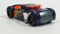 2010 Hot Wheels Phantom Racer Metalflake Dark Violet Purple Die Cast Toy Race Car Vehicle