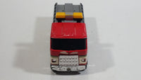 Vintage 1980 Buddy L Mack Semi Good Year #7 Flatbed Tow Truck Red and Grey Pressed Steel and Plastic Toy Car Wrecking Salvage Vehicle - Macau