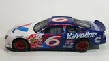 1998 Racing Champions Ford Taurus Cummins Nascar #6 Valvoline Mark Martin White Blue Toy Race Car Vehicle 1:24 Scale