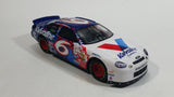 1998 Racing Champions Ford Taurus Cummins Nascar #6 Valvoline Mark Martin White Blue Toy Race Car Vehicle 1:24 Scale