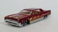 2010 Hot Wheels Race World Volcano '64 Continental Metalflake Candy Apple Red Die Cast Toy Muscle Car Vehicle