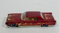 2010 Hot Wheels Race World Volcano '64 Continental Metalflake Candy Apple Red Die Cast Toy Muscle Car Vehicle