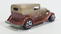 2008 Hot Wheels All Stars '32 Ford Delivery Truck Metalflake Pale Gold & Brown Red Line Die Cast Toy Car Vehicle