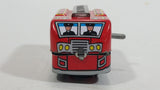 Fire Truck Ladder Truck Red Firefighting Wind Up Tin Toy Vehicle MS261 - No Key - Tested and Working