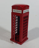 London Royal Telephone Phone Booth with Opening Door Red 3 3/4" Tall Die Cast Toy Collectible - TC 8689
