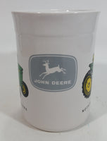 Gibson John Deere Tractors "Nothing Runs Like A Deere" 4 3/4" White Ceramic Coffee Mug Farming Collectible