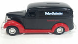 ERTL 1938 Chevy Panel Van AC Delco Batteries Coin Bank 1/25 Scale Black and Red Die Cast Toy Car Vehicle