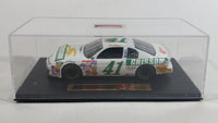 Real Image Nascar #41 Chevy Monte Carlo Steve Grissom 1/43 Scale White Die Cast Toy Car Vehicle in Display Case