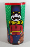 1999 Pringles Chips 14" Tall Nutcracker Christmas Theme Large Tin Canister Food Collectible