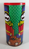 1999 Pringles Chips 14" Tall Nutcracker Christmas Theme Large Tin Canister Food Collectible