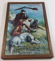 Lefever Arms Co. Manufacturers of Automatic Hammerless Shot Guns Wood Framed Paper Advertisement - Syracuse, N.Y., U.S.A.