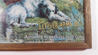 Lefever Arms Co. Manufacturers of Automatic Hammerless Shot Guns Wood Framed Paper Advertisement - Syracuse, N.Y., U.S.A.