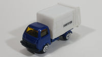 Unknown Brand Sanitation Garbage Dump Truck Blue White Die Cast Toy Car Vehicle