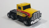 Vintage 1985 Buddy L Construction Semi Truck Tractor Rig Yellow Pressed Steel and Plastic Toy Car Vehicle