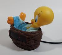 1996 Warner Bros. Looney Tunes Westclox Tweety Bird Cartoon Character In Bath Tub Alarm Clock Collectible