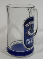 NHL Ice Hockey Vancouver Canucks Glass Beer Mug with Blue Bottom