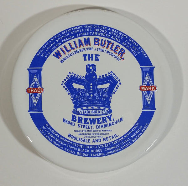 Rare Taunton Country Crafts William Butler Brewery Broad Street Birmingham Large 6" Diameter Ceramic Beer Mug Coaster Advertising Breweriana Collectible