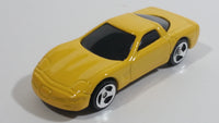 2000 Hot Wheels Corvette Yellow Die Cast Toy Car Vehicle McDonald's Happy Meal