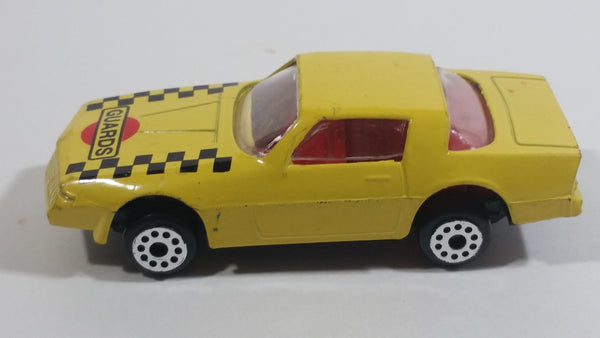 HTF Zee Zylmex Dyna Wheels Pontiac Firebird Esprit "Guards" Yellow D93 Die Cast Toy Race Car Vehicle 1/64 Scale