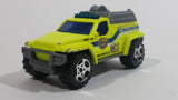 2005 Matchbox Fire 2 4x4 Fire Truck Fluorescent Yellow Die Cast Toy Emergency Rescue Firefighting Vehicle