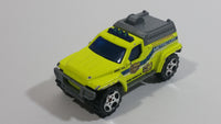 2005 Matchbox Fire 2 4x4 Fire Truck Fluorescent Yellow Die Cast Toy Emergency Rescue Firefighting Vehicle