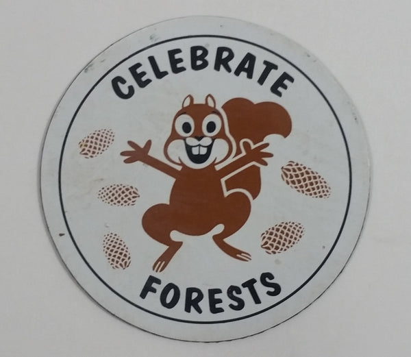 Celebrate Forests Brown Squirrel Round Circular Magnet