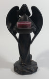 Party Lite Black Bronzed Dark Angel 8" Tall Candle Holder Decorative Collectible