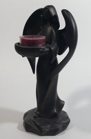 Party Lite Black Bronzed Dark Angel 8" Tall Candle Holder Decorative Collectible