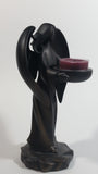 Party Lite Black Bronzed Dark Angel 8" Tall Candle Holder Decorative Collectible