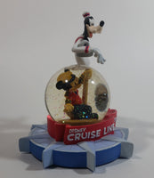 2004 Disney Cruise Line Mickey Mouse and Goofy Snow Globe Travel Collectible