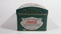 Drink Coca-Cola Delicious and Refreshing Girl on the Beach Green Hinged Tin Container Soda Pop Collectible