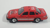 Golden Wheels 1998 Crown Victoria Fire Rescue Red Die Cast Toy Car Vehicle