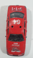 Golden Wheels 1998 Crown Victoria Fire Rescue Red Die Cast Toy Car Vehicle