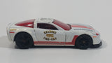 2012 Hot Wheels HW Main Street '11 Corvette Grand Sport Roanoke Fire-EMS White Die Cast Toy Sports Car Vehicle