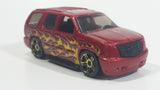 2010 Hot Wheels Haulers '07 Cadillac Escalade Dark Red Die Cast Toy Car SUV Vehicle