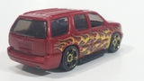 2010 Hot Wheels Haulers '07 Cadillac Escalade Dark Red Die Cast Toy Car SUV Vehicle