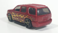 2010 Hot Wheels Haulers '07 Cadillac Escalade Dark Red Die Cast Toy Car SUV Vehicle