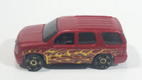 2010 Hot Wheels Haulers '07 Cadillac Escalade Dark Red Die Cast Toy Car SUV Vehicle