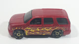 2010 Hot Wheels Haulers '07 Cadillac Escalade Dark Red Die Cast Toy Car SUV Vehicle