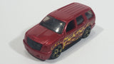 2010 Hot Wheels Haulers '07 Cadillac Escalade Dark Red Die Cast Toy Car SUV Vehicle