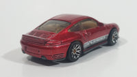 2005 Matchbox Buried Treasure Porsche 911 Turbo Metalflake Red Die Cast Toy Luxury Sports Car Vehicle